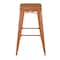 Flash Furniture 30" Orange Metal Stool-Teak Poly Seat CH-31320-30-OR-PL2T-GG - alternate 7